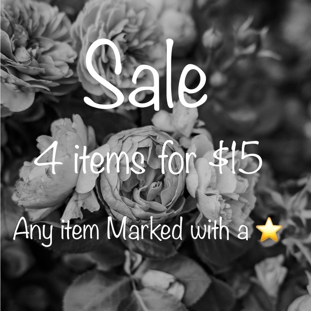 ⭐️4/$15 SALE Bundle and SAVE!!